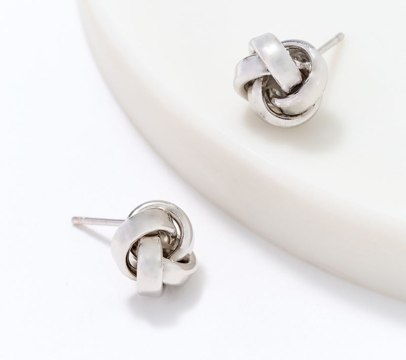 David Markstein Bronze Love Knot Stud Earrings — View 15