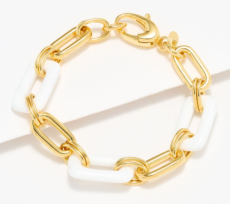 David Markstein Bronze Elongated Oval Gemstone Bracelet — View 13