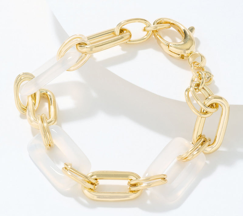 David Markstein Bronze Elongated Oval Gemstone Bracelet — View 11