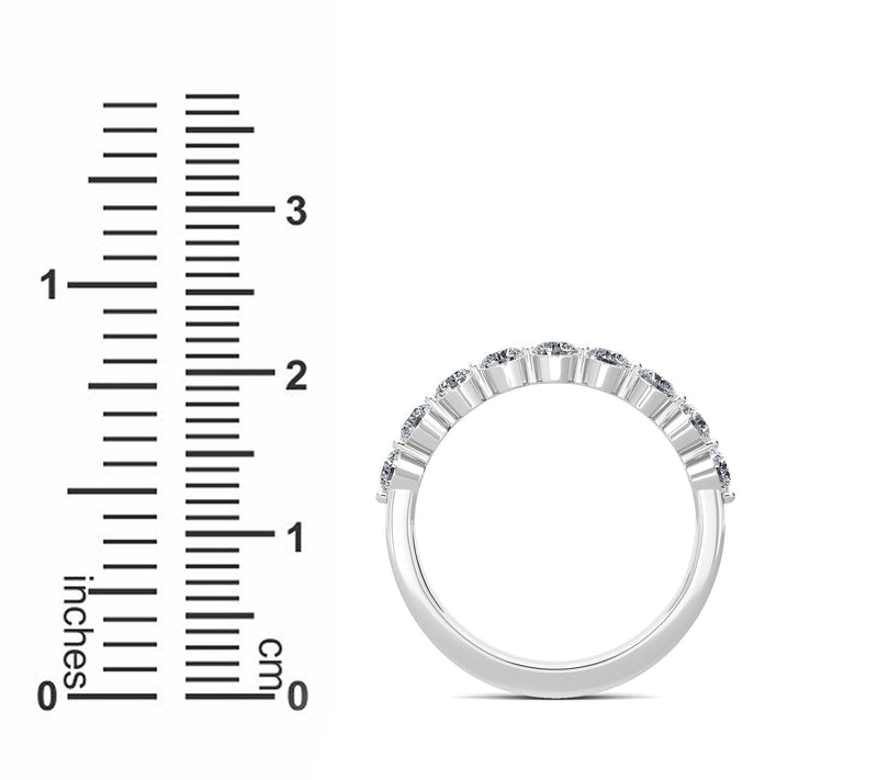 Vida Lab Diamonds Created 0.75 cttw Tanya BandRing, 14K Gold — View 3