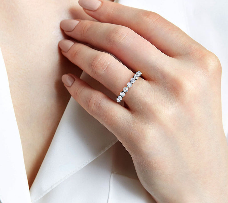 Vida Lab Diamonds Created 0.75 cttw Tanya BandRing, 14K Gold — View 5