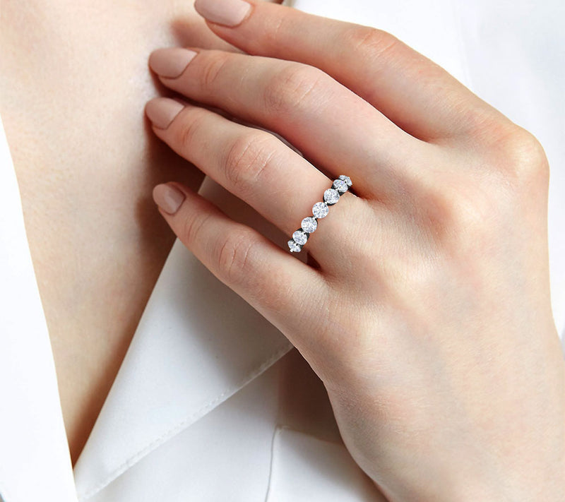 Vida Lab Diamonds Tanya 1.00 cttw Lab Grown Band Ring, 14K — View 8
