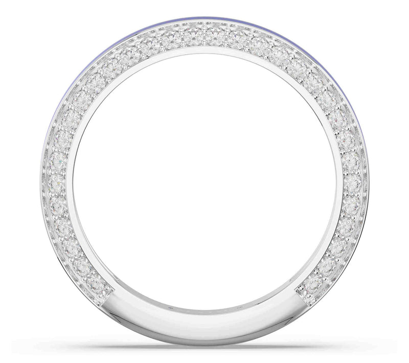 Vida Lab Diamonds Created Royal Blue Band Ring,Sterling — View 6