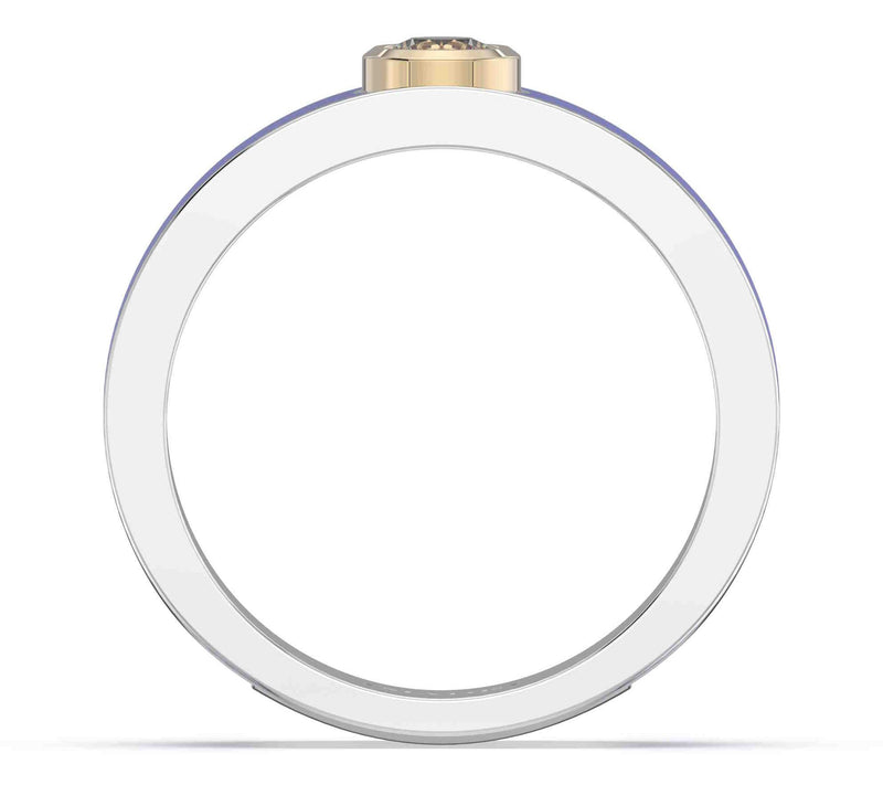 Vida Lab Diamonds Created Chic Royal Blue BandRing, Sterling — View 6