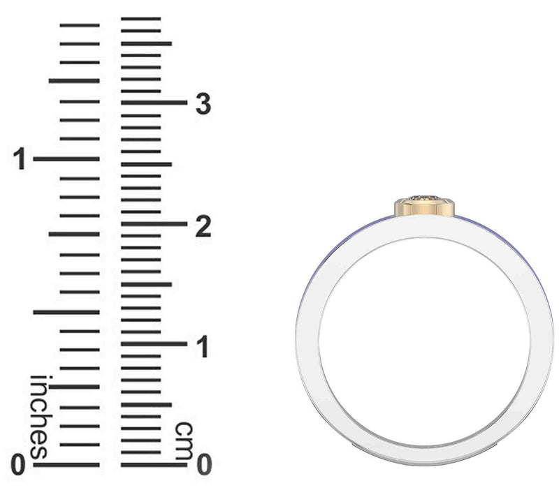 Vida Lab Diamonds Created Chic Royal Blue BandRing, Sterling — View 8