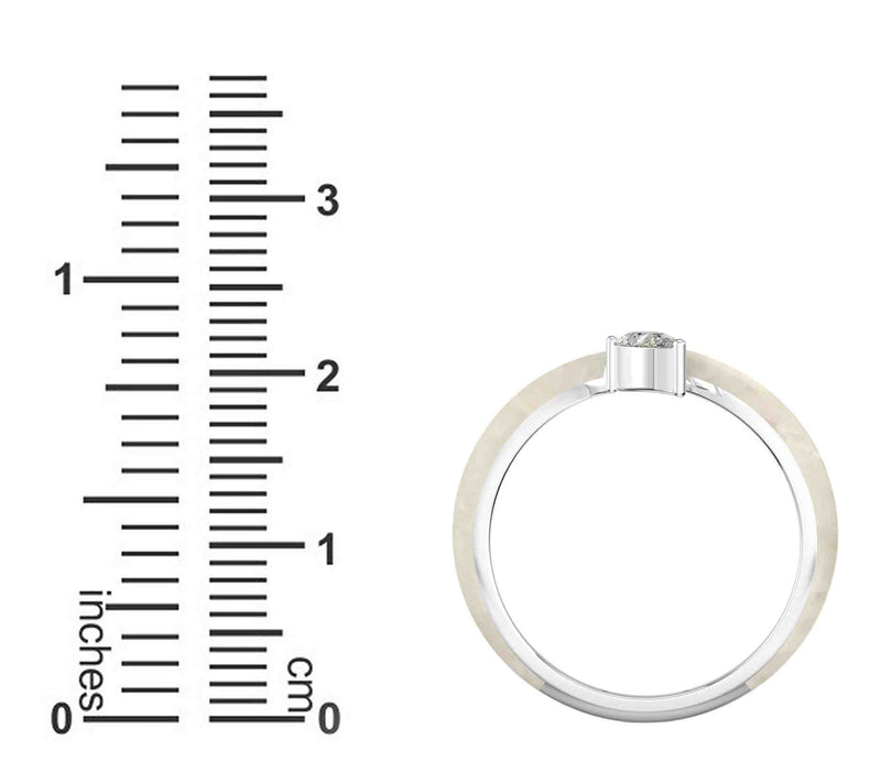 Vida Lab Diamonds Ceramic Chic Gold SerpentineRing, Sterling — View 7