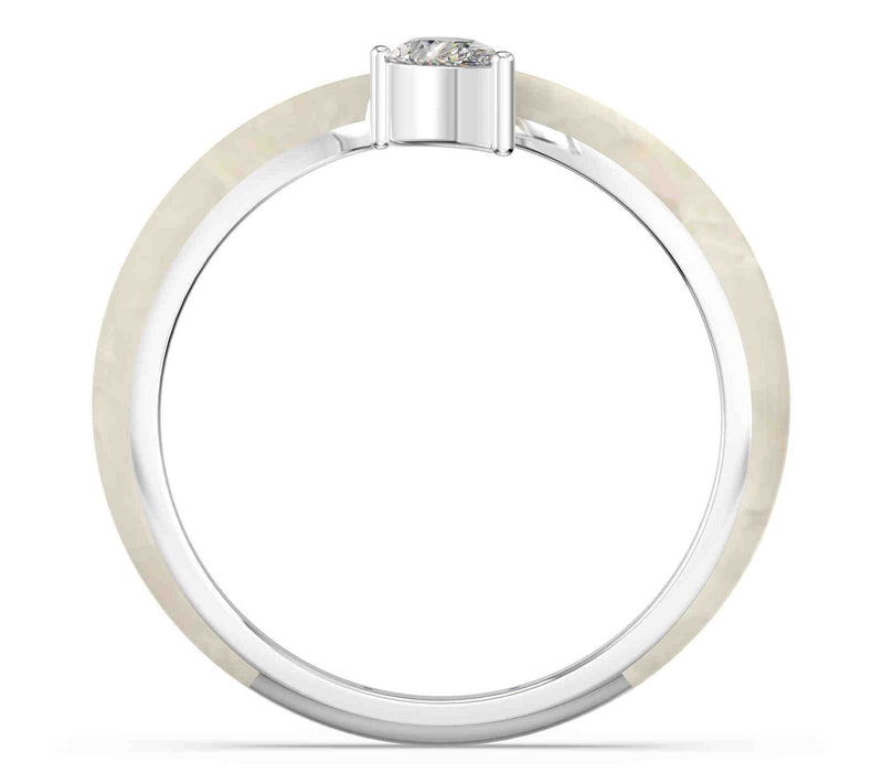 Vida Lab Diamonds Ceramic Chic Gold SerpentineRing, Sterling — View 6