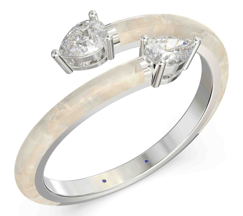 Vida Lab Diamonds Lab Grown Snake Ring, Sterling — View 4