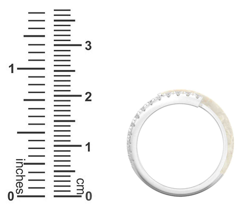 Vida Lab Diamonds Ceramic Chic Gold Open BypassRing, Sterling — View 5