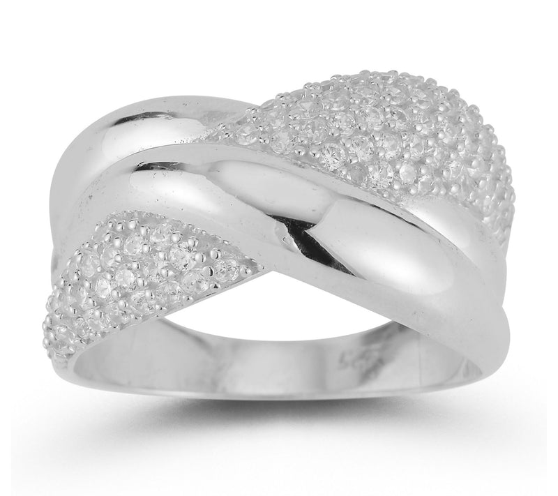 Sterlina Silver Pave Highway Ring, Sterling — View 8