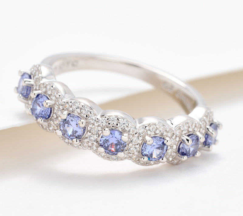 Diamonique x Kathy Levine Harmony Halo Ring, Sterling Silver — View 7