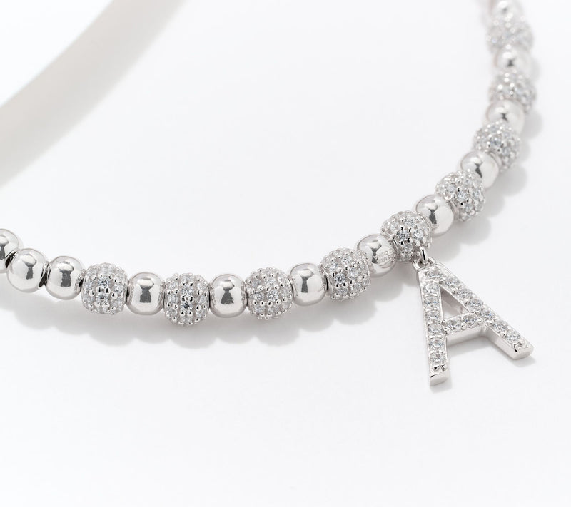 Diamonique x Kathy Levine Name Fame Bracelet, Sterling Silver — View 2