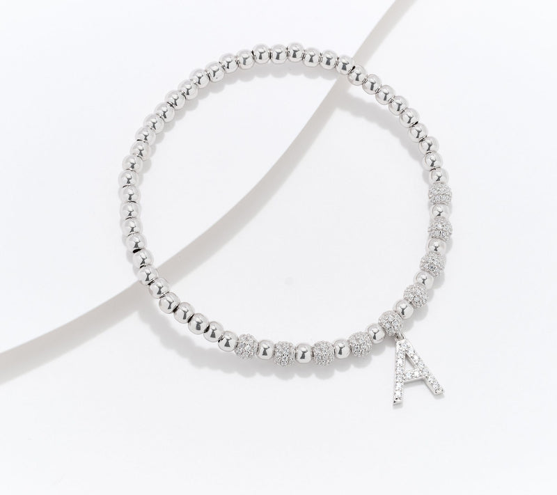 Diamonique x Kathy Levine Name Fame Bracelet, Sterling Silver — Main view