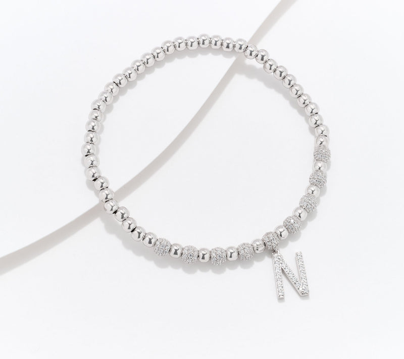 Diamonique x Kathy Levine Name Fame Bracelet, Sterling Silver — View 39