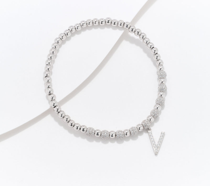 Diamonique x Kathy Levine Name Fame Bracelet, Sterling Silver — View 43
