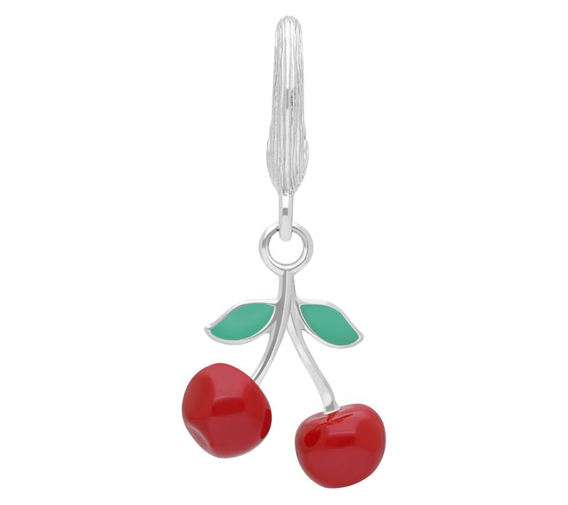 Ariva Sterling Silver Enamel Cherry Charm — View 7