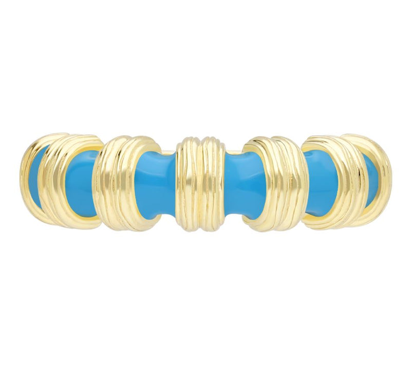 Ariva 18K Gold Clad Enamel Hampton Band Ring — Main view