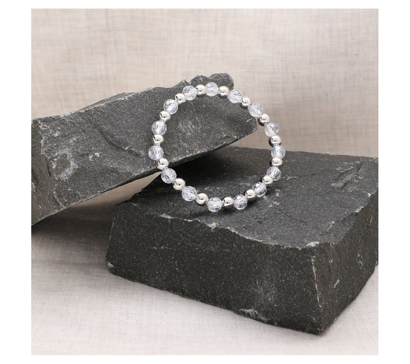 Elyse Ryan Sterling Silver Faceted Beaded LindaBracelet — View 3