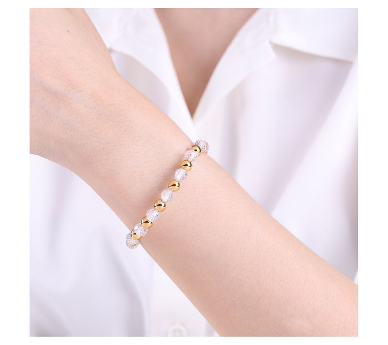 Elyse Ryan 14K Gold Clad Faceted Beaded Linda Bracelet — View 5