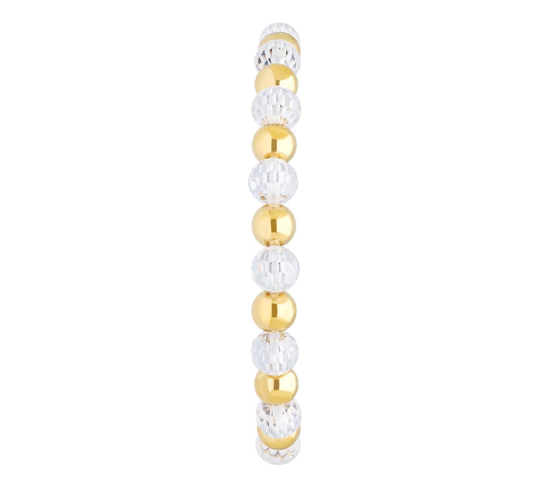 Elyse Ryan 14K Gold Clad Faceted Beaded Linda Bracelet — View 3