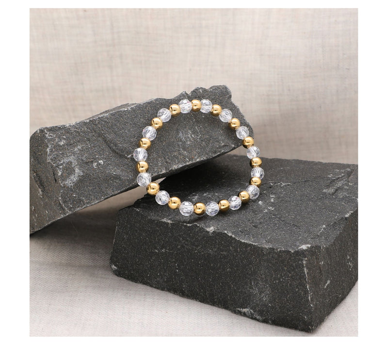 Elyse Ryan 14K Gold Clad Faceted Beaded Linda Bracelet — View 4
