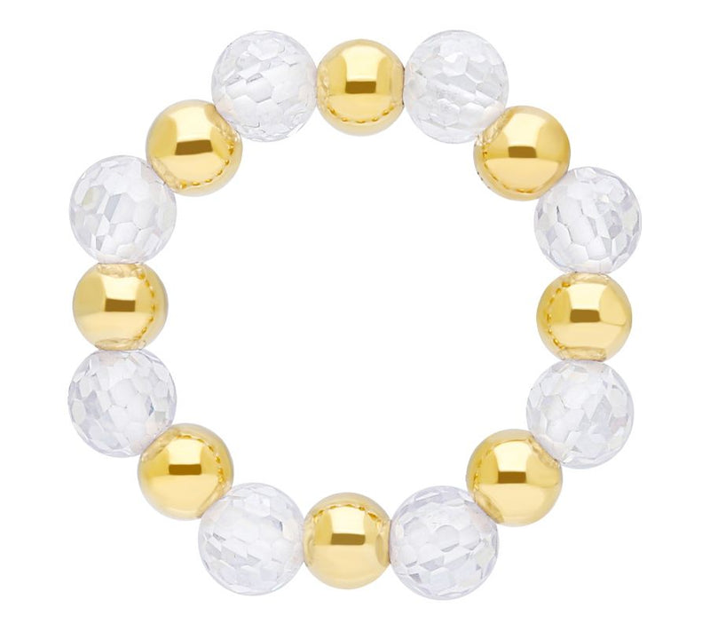 Elyse Ryan 14K Gold Clad Faceted Beaded Linda Ring — Main view