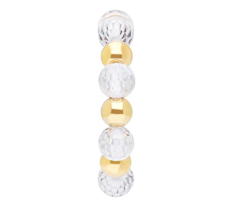 Elyse Ryan 14K Gold Clad Faceted Beaded Linda Ring — View 3