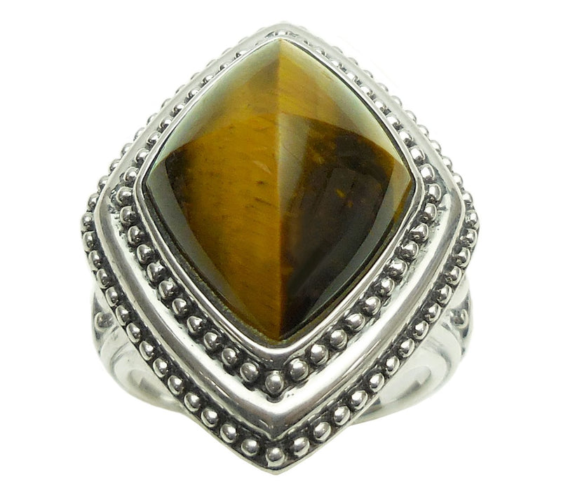 Elyse Ryan Sterling Silver Tiger's Eye Ring — Main view