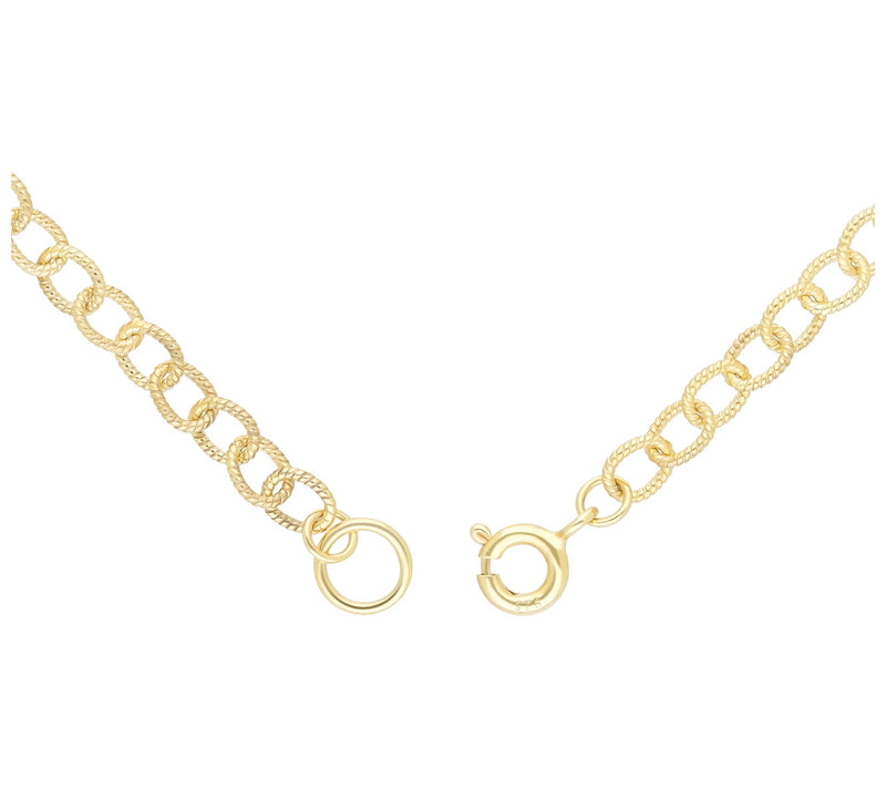 Goddaughters 14K Clad Sapphire Angel Eye HeartAnkle Bracelet — View 3