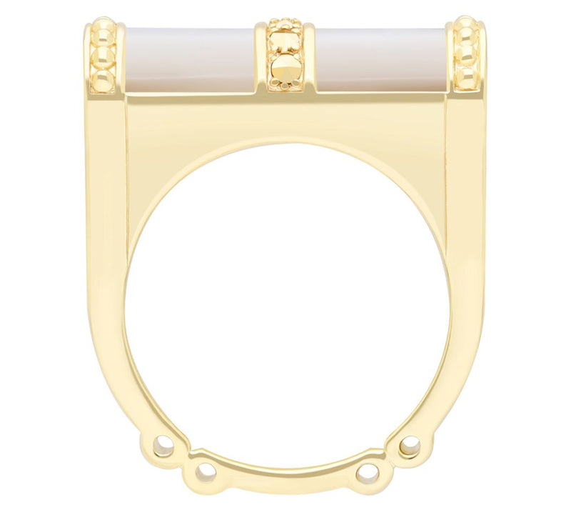 Dallas Prince 14K Clad Mother of Pearl & Marcasite Vine Ring — View 6