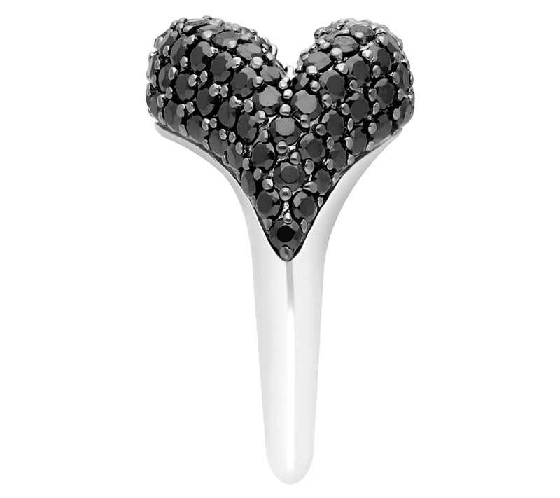 Margo Manhattan Sterling Silver Black Spinel Bisoux Ring — View 5