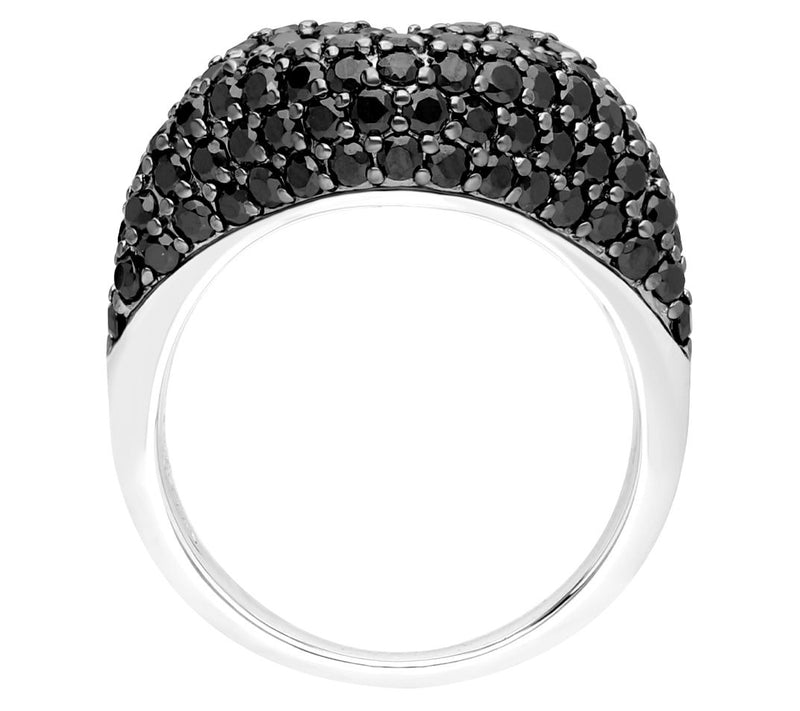 Margo Manhattan Sterling Silver Black Spinel Bisoux Ring — View 4
