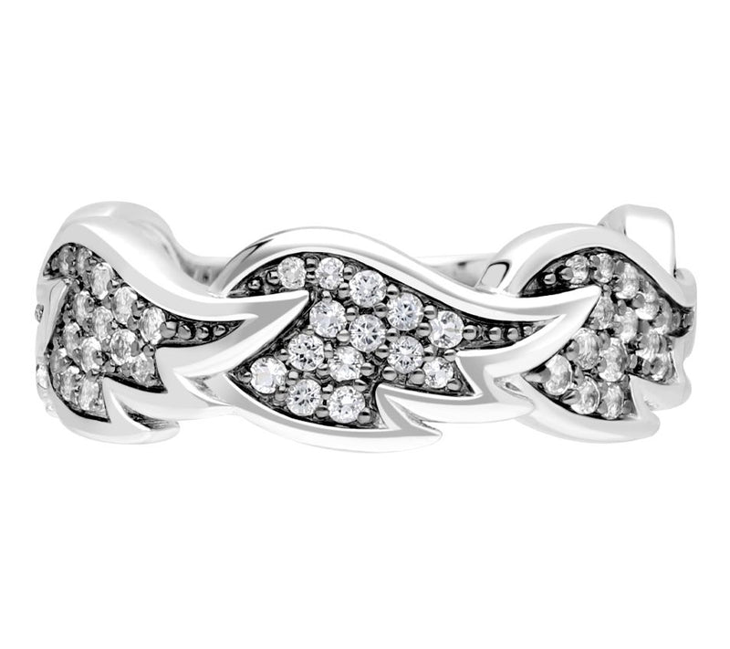 Margo Manhattan Sterling Silver White Topaz Gabriel Ring — Main view
