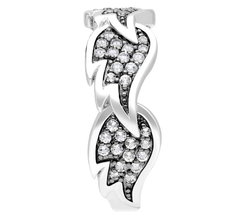 Margo Manhattan Sterling Silver White Topaz Gabriel Ring — View 5