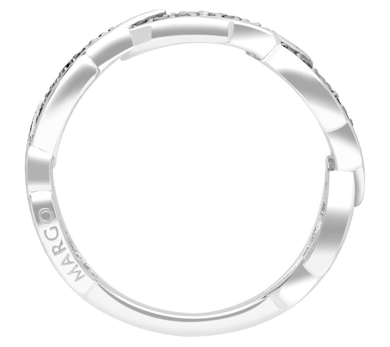 Margo Manhattan Sterling Silver Black Spinel Gabriel Ring — View 4
