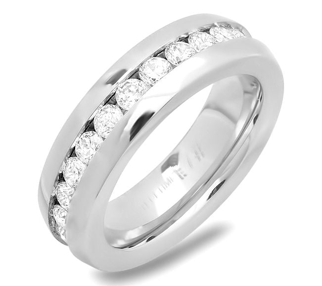 Steel By Design 0.90cttw Cubic Zirconia Band Ring — Main view