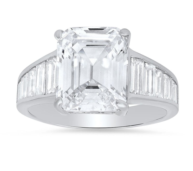 Sterling Silver 6.20 cttw Cubic Zirconia Statement Ring — Main view
