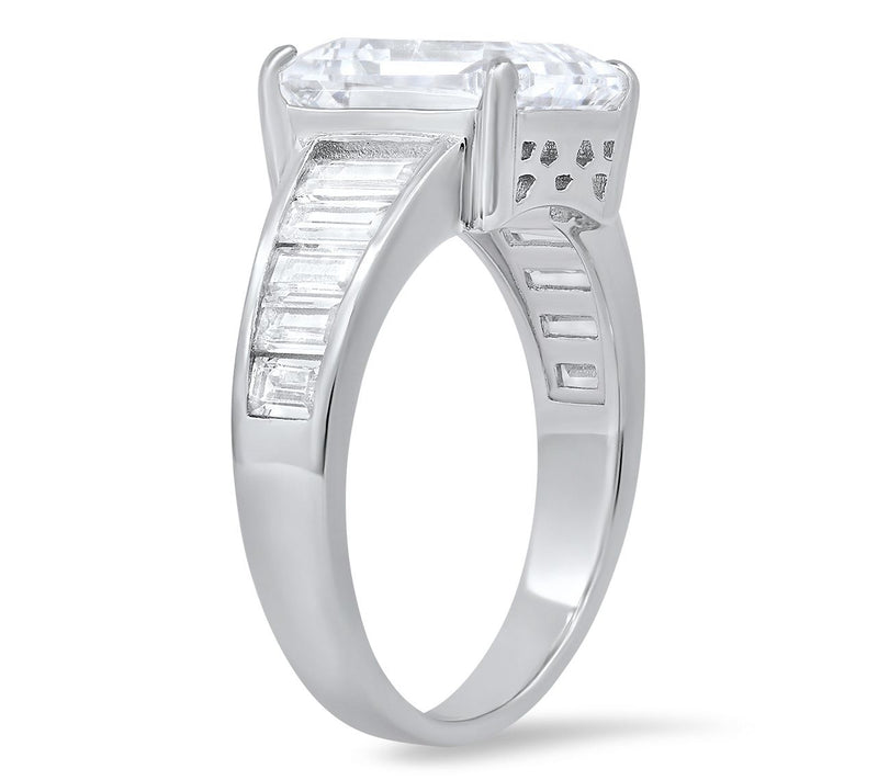 Sterling Silver 6.20 cttw Cubic Zirconia Statement Ring — View 2