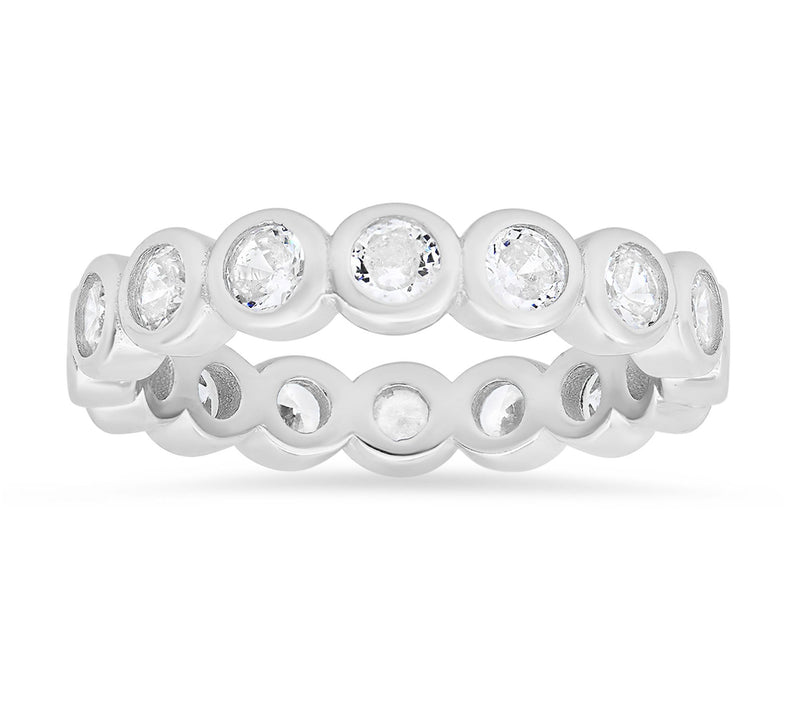 Sterling Silver 1.75 cttw Cubic Zirconia Eternity Band Ring — View 5