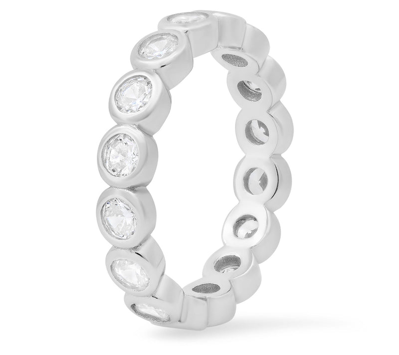 Sterling Silver 1.75 cttw Cubic Zirconia Eternity Band Ring — View 2