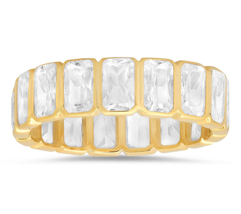 Sterling Silver 4.90 cttw Cubic Zirconia Eternity Band Ring — View 6