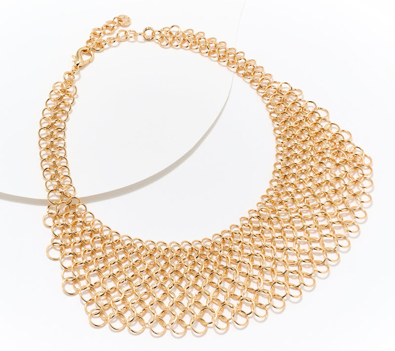 Susan Graver Metal Mesh Statement Necklace — View 3