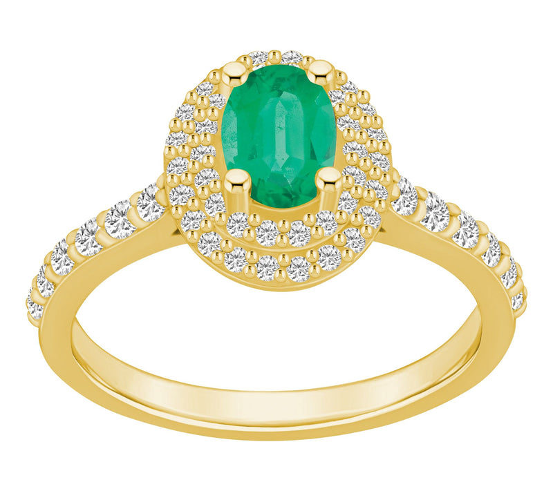 Affinity Gems Oval Gemstone & 0.50 cttw Diamond Ring, 14K Gold — View 7