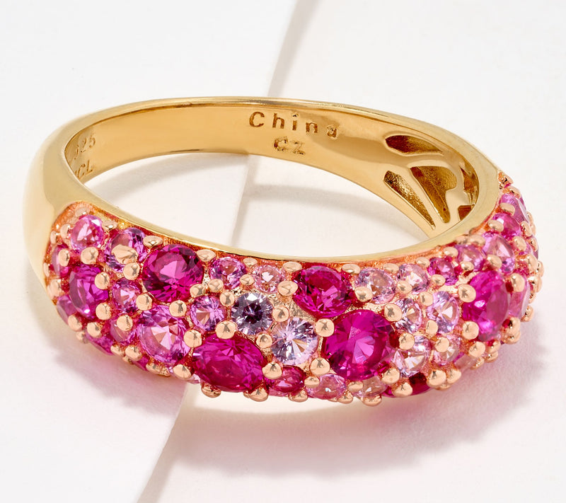 Diamonique x Jennifer Miller Pink Cobblestone Ring, Sterl — Main view