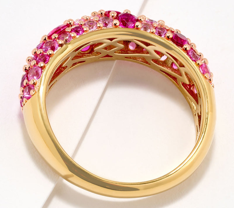 Diamonique x Jennifer Miller Pink Cobblestone Ring, Sterl — View 2