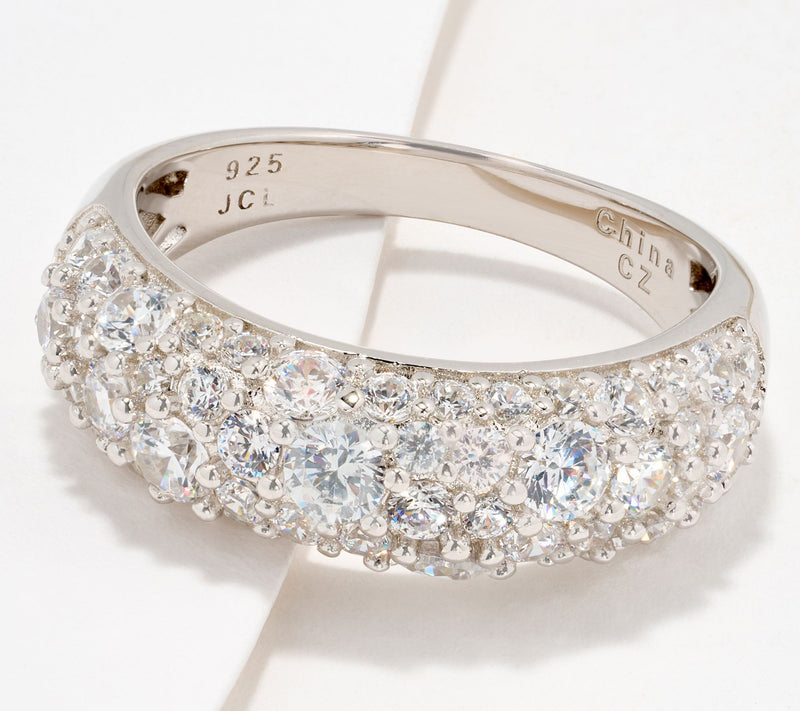 Diamonique x Jennifer Miller Clear Cobblestone Ring, Sterl — Main view