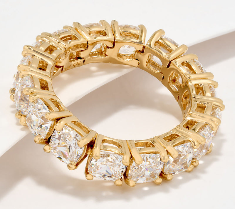 Diamonique x Jennifer Miller Cushion Flexible Band Ring, Sterling — View 8