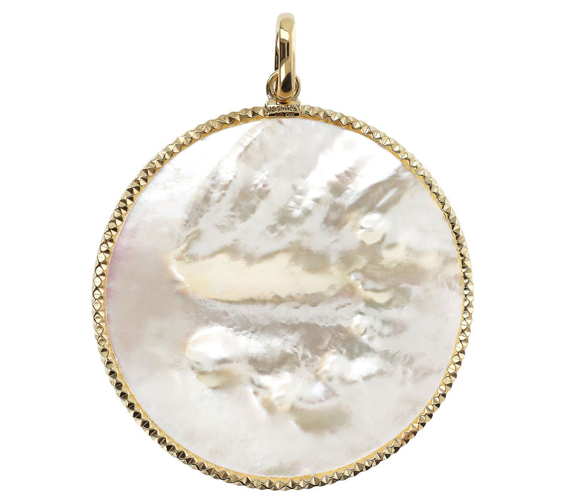 Italian Gold Mother Of Pearl Pendant, 14K — Main view