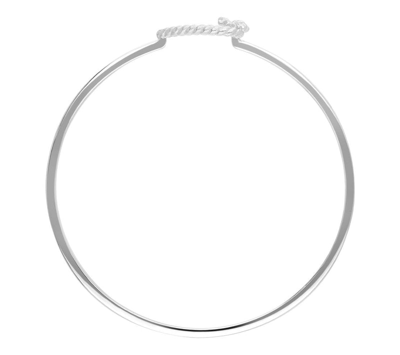 Goddaughters Love Knot Heart Bangle, Sterling — View 2