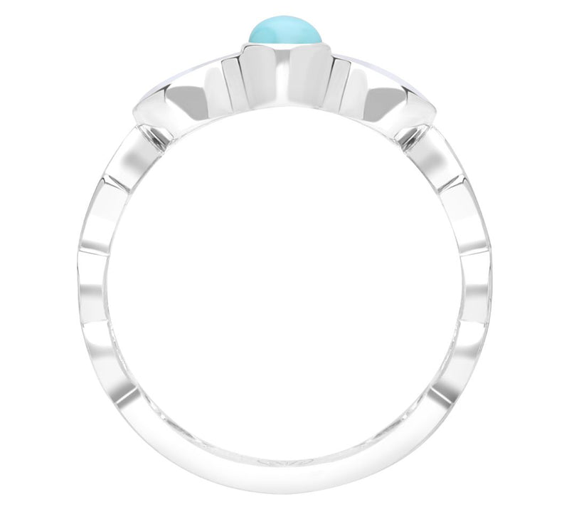 Goddaughters Turquoise & Enamel Cloud Ring, Sterling — View 2